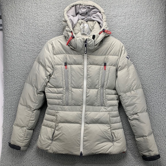 Adidas Golf Duck Down Puffer Jacket Women’s‎ Size M Gray Lightweight Warm - Picture 1 of 13